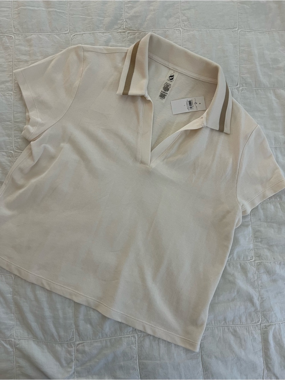 Lou & Grey Crop Polo Shirt - Large